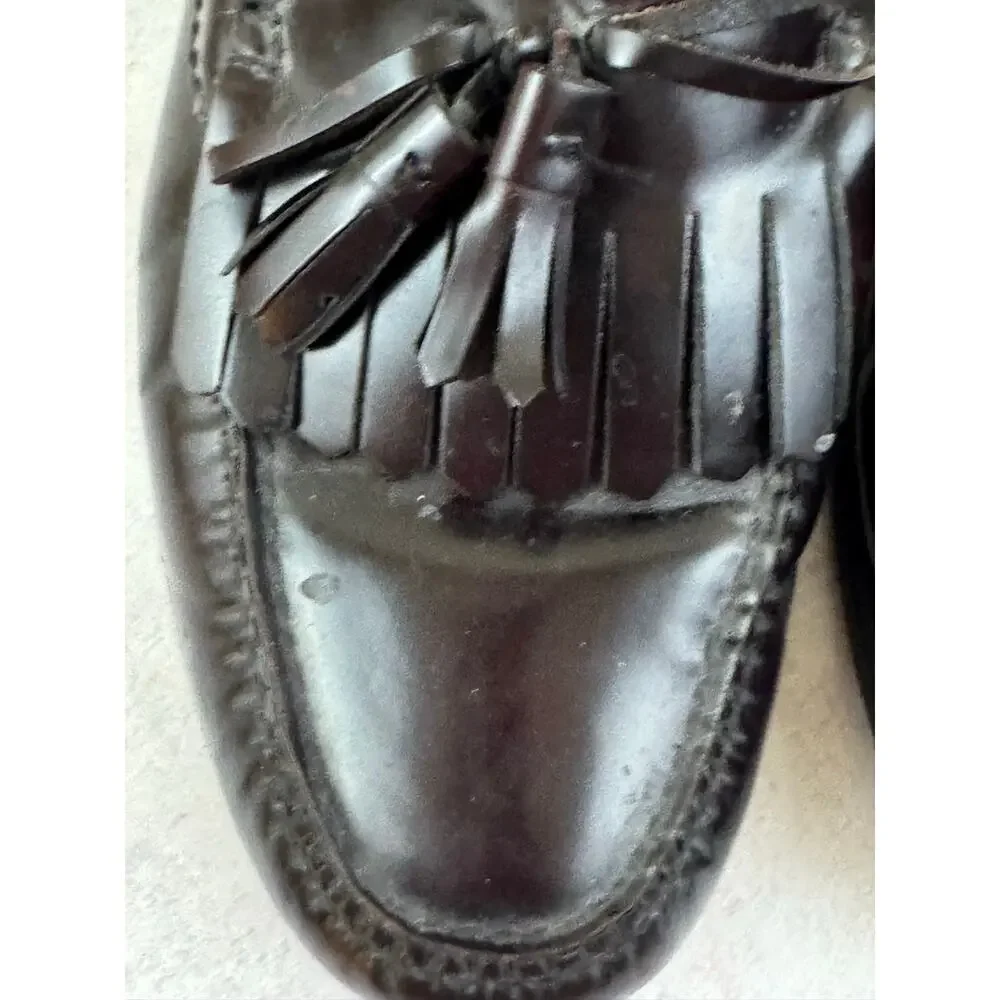 Cole Haan Burgundy Leather Tassel Loafer Men's Dress Shoes Size 9.5 D